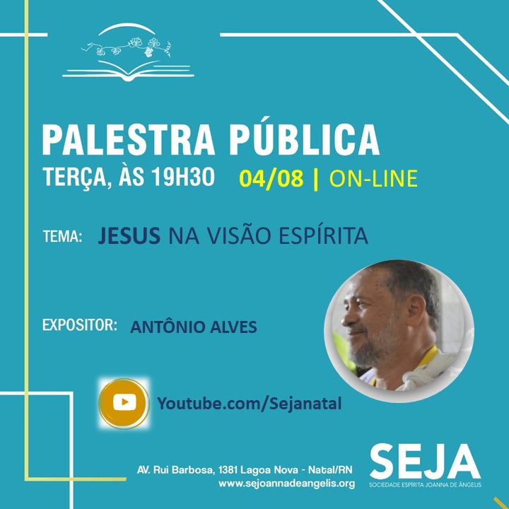 Palestra Pública do SEJA - 04/08 às 19h